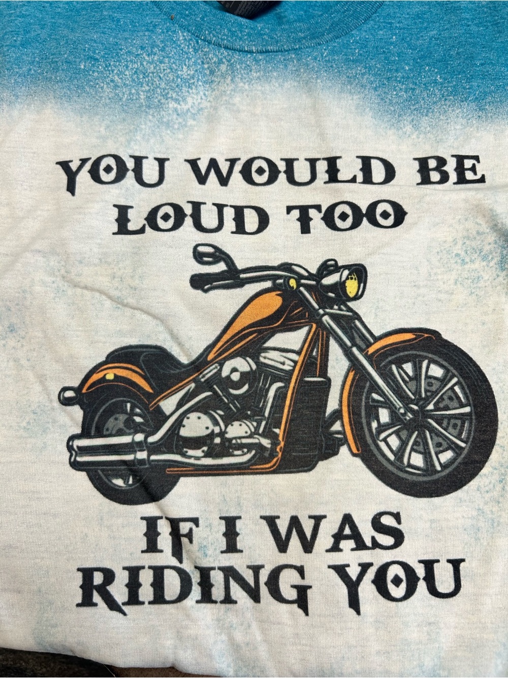 Gildan Blue & Orange Motorcycle Graphic Tee for Kids